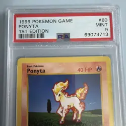 1999 Pokemon 1st Edition Base Set Ponyta 60/102 PSA 9 MINT Shadowless - Image 3