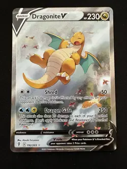 Pokemon TCG Evolving Skies Dragonite v Alt Art 192/203 Near Mint Condition + - Image 1