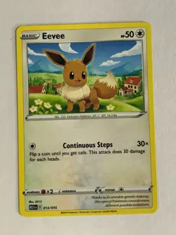 Pokemon TCG McDonald's Promo Eevee 013/015 Near Mint - Image 1