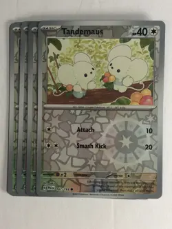 Pokemon TCG Paldea Evolved 4x Playset Reverse Holographic Tandemaus 167/193 NM - Image 1
