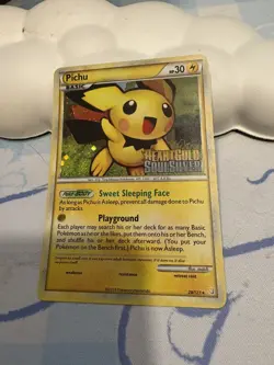 Pokemon TCG Pichu HeartGold SoulSilver 28/123 STAMPED Prerelease Holo - Image 1