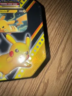 Pokemon Pikachu V Power Tin New 2021 Factory Sealed 🔥 820650807794 - Image 2