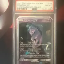PSA 8 POKEMON MEWTWO GX 78/73 SHINING LEGENDS SECRET (W/ LABYRINTH GRADEDGUARD) - Image 3