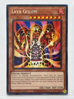 Yu-Gi-Oh Lava Golem RA01-EN001 Secret Rare 1st Ed NM - Image 1