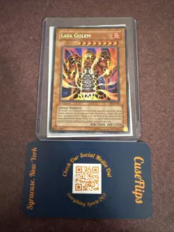 Yugioh Lava Golem PGD-107 Secret Rare Pharaonic Guardian 1st Edition MP - Image 1
