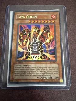 Yugioh Lava Golem PGD-107 Secret Rare Pharaonic Guardian 1st Edition MP - Image 2