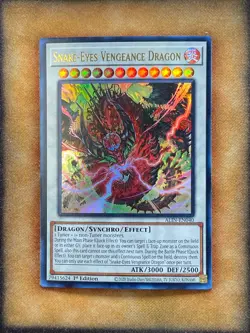 Yugioh Snake-Eyes Vengeance Dragon ALIN-EN040 Ultra Rare 1st Ed NM - Image 1