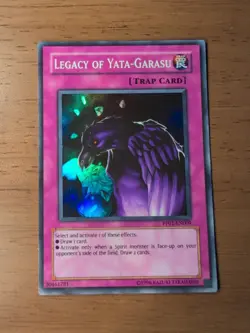 YUGIOH Super Rare Legacy Of Yata-Garasu PP01-EN009 PLAYED - Image 1