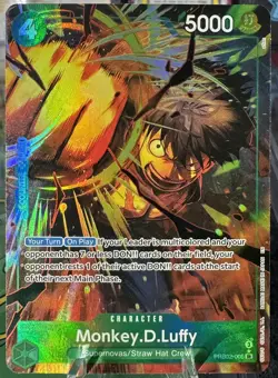 Monkey D Luffy PRB02-005 SR Foil Alt Art English NM One Piece CCG - Image 1