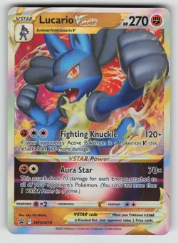 Lucario VSTAR Holofoil Promo SWSH: Sword & Shield Promo Cards SWSH214 NM - Image 1