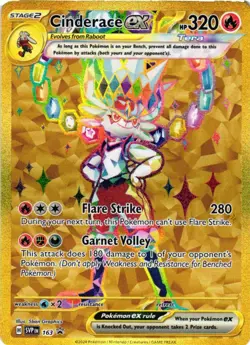 Cinderace ex Holofoil 163 SV: Scarlet & Violet Promo Cards NM - Image 1