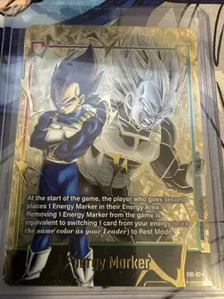 Bandai Dragon Ball Super Card Game Vegeta Energy Marker E01-02 Foil Card NM - Image 1