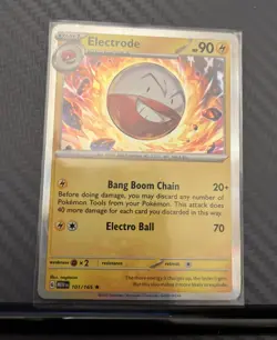 Pokemon Electrode Reverse Holo Card 101/165 Scarlet Violet English Edition - Image 1
