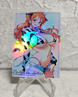 Nami Trading Card Waifu Goddess Story Anime Girl holo Karte Manga Art Full Art - Image 1