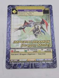 Imperialdramon Dragon Mode St-140 Digimon Card 2002 Bandai Digi Battle CCG - Image 1