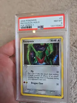 Psa Graded Holo Pop Series One Rayquaza Pokemon Card 3/17 - Image 3