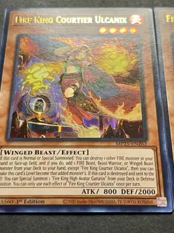3x Fire King Courtier Ulcanix | MP25-EN262 | Ultra Rares | NM | 1st Ed | YuGiOh! - Image 3