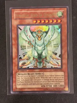 Yu-Gi-Oh! Simorgh Bird of Divinity SD8-EN001 1st Edition Effect Konami - Image 1