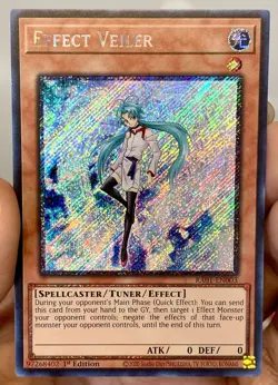 Yugioh Effect Veiler RA01-EN003 Platinum Secret Rare 1st Ed NM w/Tracking - Image 1