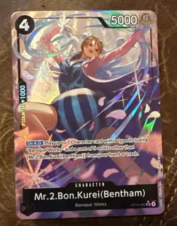 One Piece | Mr.2.Bon.Kurei(Bentham) | OP14-091 | Alt Art (SR) | NM - Image 1