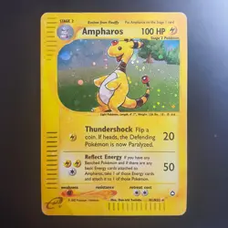Ampharos H1/H32 Holo Rare Aquapolis WOTC MP Pokemon Card - Image 1