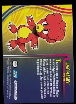 Pokemon Card - Topps Johto League Champions Non Foil Magby #240 - Image 2