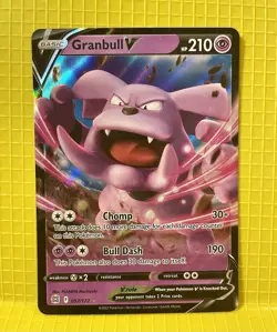 Pokemon TCG Granbull v Holo Ultra Rare Card 057/172 Brilliant Stars - Image 1