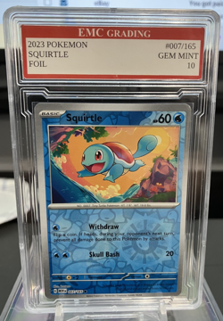 SQUIRTLE 2023 FOIL #007/165 Pokemon Card GRADED 10 TCG CCG - Image 1
