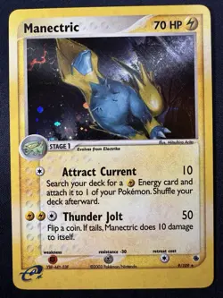 Pokemon TCG Manectric 2003 EX Ruby & Sapphire 9/109 Holo NM/LP+ Great card B - Image 1