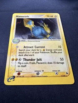 Pokemon TCG Manectric 2003 EX Ruby & Sapphire 9/109 Holo NM/LP+ Great card B - Image 3
