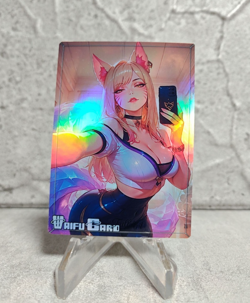 Ahri Trading Card Waifu Goddess Story Anime Girl holo Karte Manga Art Full Art - Image 1