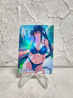 Akeno Himejima Trading Card Waifu Goddess Story Anime Girl holo Karte Manga Art - Image 1