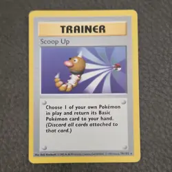 Pokemon Scoop Up 78/102 Base Set Rare Trainer 1999 Card Moderately Played - Image 1