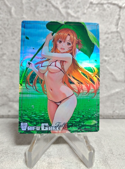 Asuna SAO Trading Card Waifu Goddess Story Anime Girl holo Karte Manga Art Full - Image 1
