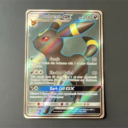 Pokemon Umbreon GX Full Art Ultra Rare Holo SM Base Set 142/149 200HP Card - Image 1