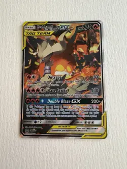 Pokemon Reshiram & Charizard GX SM201 TAG TEAM Promo Holo 270 HP Card - Image 1