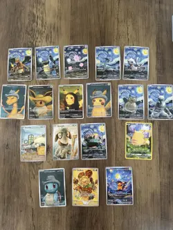 Pokemon Starry Night / Van Gogh Bundle of 18 'CUSTOM' Cards includes Pikachu - Image 1