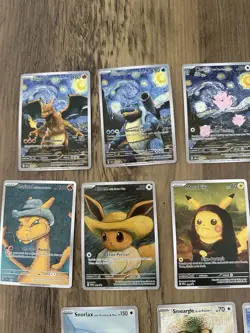 Pokemon Starry Night / Van Gogh Bundle of 18 'CUSTOM' Cards includes Pikachu - Image 2