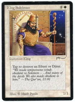 MTG King Suleiman, Arabian Nights, Heavily Played, English - Image 1