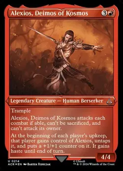 Alexios, Deimos of Kosmos - Foil Etched ACR NM MTG - Image 1