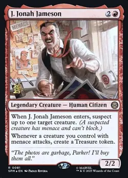 J. Jonah Jameson - Foil Prerelease Promo SPM NM MTG - Image 1