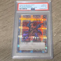 PSA 10 Yugioh Japanese TDPP-JP010 METEOR DRAGON Quarter Century Secret Rare SCR - Image 1