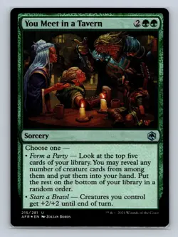 Magic the Gathering - MTG - AFR - You Meet in a Tavern - Foil - Uncommon - Image 1