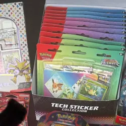 LOT OF 10 Pokemon TCG Prismatic Evolutions Tech Sticker Collection Trading Cards - Image 2