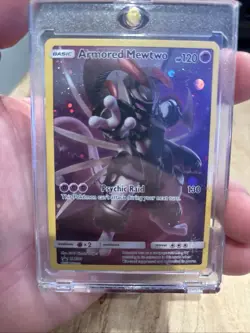 Pokemon Armored Mewtwo SM228 Promo Holo Basic Card SM Set 120 HP - Image 1