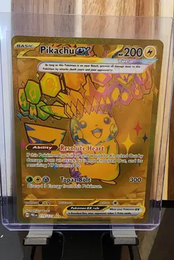 Pokemon TCG Prismatic Evolutions Pikachu EX Gold Hyper Rare Card 179/131 - Image 1