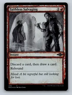 Magic the Gathering - MTG - MH2 - Faithless Salvaging - Foil - Showcase - Image 1