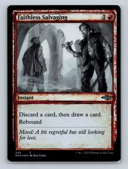 Magic the Gathering - MTG - MH2 - Faithless Salvaging - Foil - Showcase - Image 3