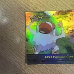 EP24 Primeape Goes Bananas - Rainbow Foil Holo Topps Pokemon Card - Image 3
