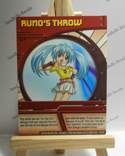 Bakugan Card - Runo's Throw - Red Ability Card - BA159 - 27/48 - 2008 - Image 1